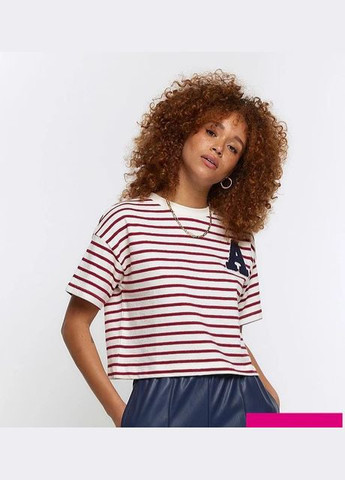 Жіноча котонова смугаста футболка А You Best - (302653620)