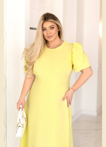 Жовтий повсякденний сукня жіноча а-силует Гермес однотонна