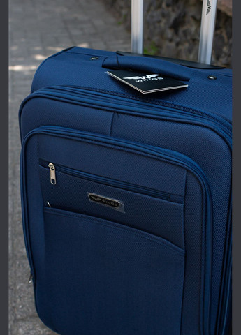 Валіза тканинна 2501 розмір М середній на 4 колесах, колір чорний Wings 2501/4 (338182660)