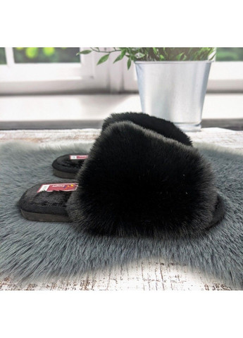 Черные тапочки домашние Fashion