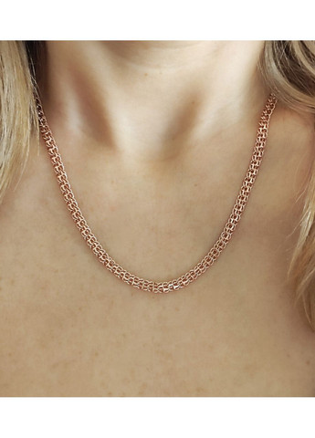 Серебряная цепочка 925 пробы в позолоте Бисмарк расширенный 50 см No Brand (367089322)