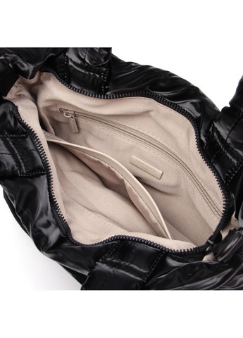 Женская сумка маленькая мягкая на змейке шопер (тоут) текстиль с ручками 23 х 21 х 13 см 7772 черная David Jones (370299732)