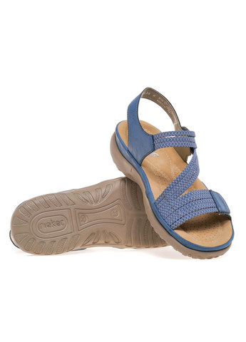 Синие босоножки женские 64870-14 Rieker