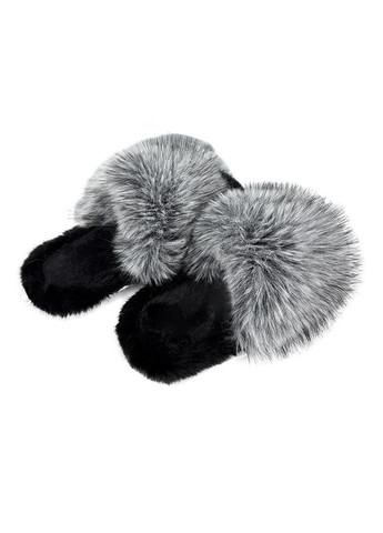 Серые домашние тапочки женские пушистые серые 80143-1 Sanlin