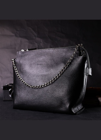 Сумка жіноча шкіряна через плече 11655 Чорний Grande Pelle (302008781)