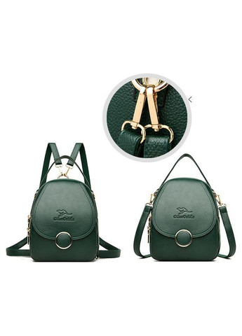 Жіночий міні рюкзак сумка Кенгуру 2 в 1 коричневий міський рюкзачок для жінок екокожаний ProDobro (363135741)