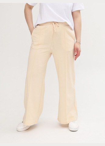 Спортивные брюки женские светло-бежевые палаццо тонкие MDG Палаццо (294755950)