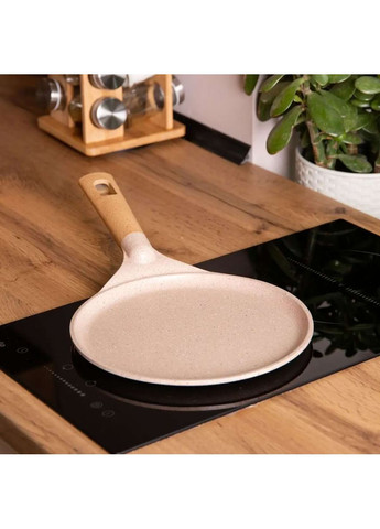 Сковорода для млинців MGC з мармуровим антипригарним покриттям 24 см, бежевий MGC HP-4-428CR No Brand (348467690)