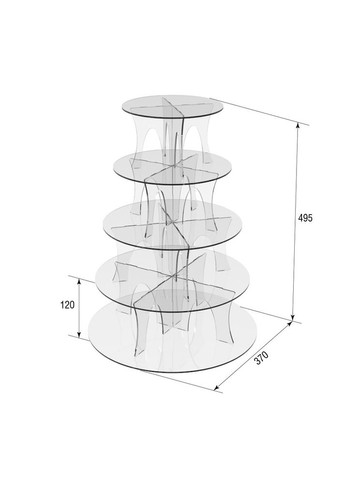 Подставка под торты и для кенди бара на 5 ярусов Ekostar (368306767)