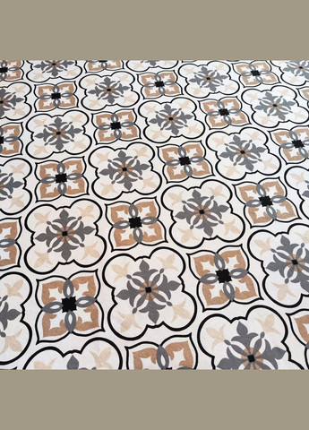 Скатерть на круглый стол водоотталкивающая хлопковая Плиточка с геометрическим рисунком 160 Maystat (305390843)