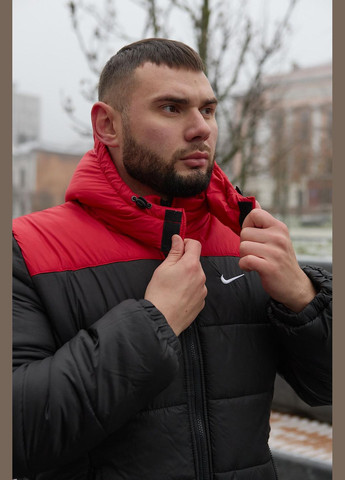 Красная зимняя куртка зимняя мужская «frost» красно-черная No Brand