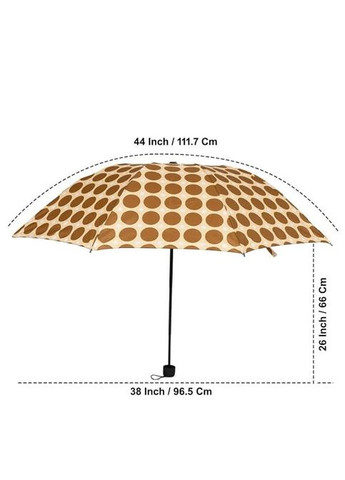 Коричневый зонтик складной автомат dots (8 спиц купол 95 см) brown Stenson (361064596)