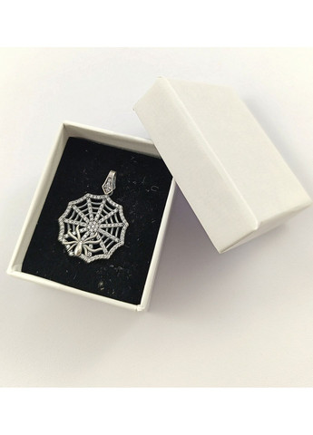 Срібна підвіска "Павук на павутинні" з чорнінням ППТ-бц No Brand Підвіска (361318903)
