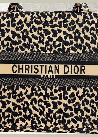 Сумка шопер текстильный шоппер с леопардовым принтом на молнии No Brand (322464499)