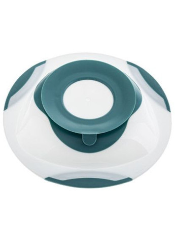 Тарелка детская на присоске, бирюзовый (A0524) Akuku на присосці, білий-бірюзовий (366067873)