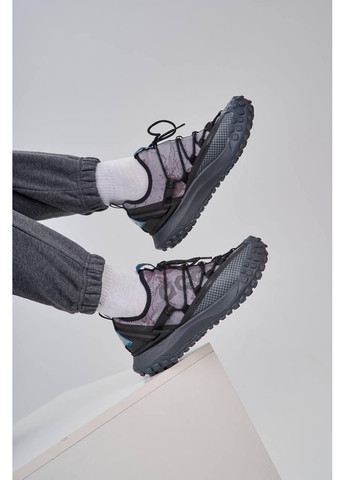 Чорні Осінні кросівки чоловічі nike acg mountain fly low black blue найк асж маунс флай No Brand