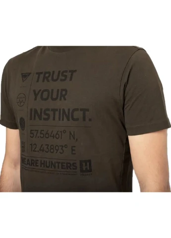 Коричнева футболка harkila instinct s/s коричневий No Brand
