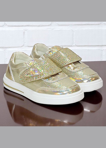 Золоті осінні ортопедичні кросівки на липучці для дівчинки вістеп Weestep
