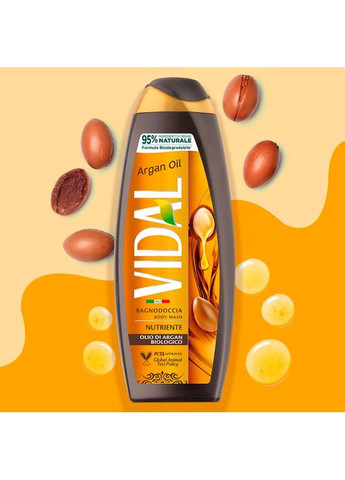 Гель для душу Арганова олія 500 мл (8008970055374) Vidal (323238805)