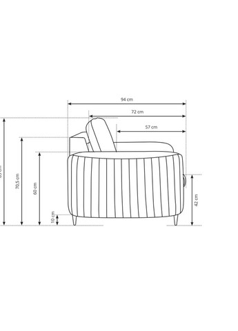 Крісло м'яке LAREN Ш100xВ85 см. Perfect Home (372178391)