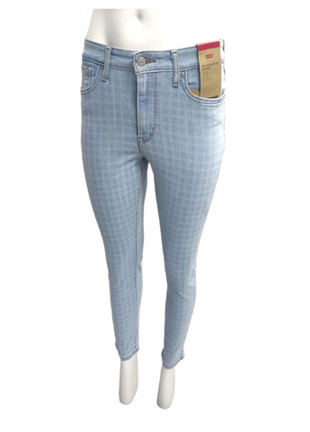 Жіночі джинси 721, короткі, вузькі з високою посадкою,голубий, розмір W27 - L30 slim fit Levi's - (370441988)