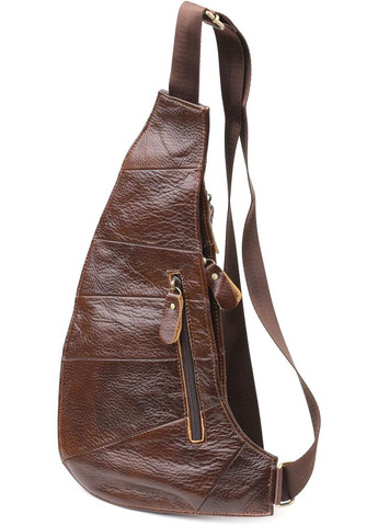 Сумка слинг через плечо мужская кожаная для телефона и для документов большая Коричневый 39014 Vintage (351403619)