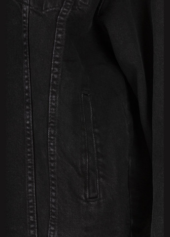 Черная демисезонная куртка джинсовая Zeo Basic