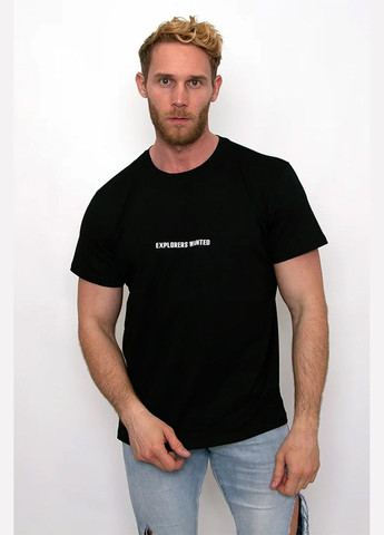 Черная мужская футболка explorer черная Teamv