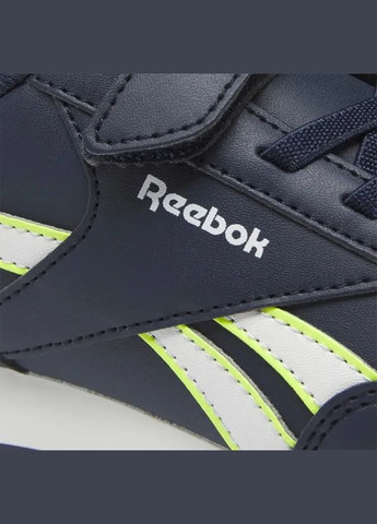 Синие всесезон кроссовки royal classic jogger 3 vector navy cloud white solar acid yellow Reebok