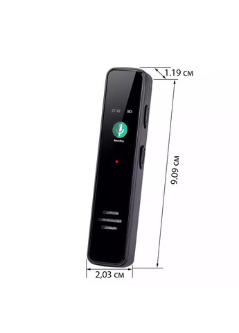 Диктофон цифровий з активацією голосом GS-R63, 8 Гб пам'яті (100565) Savetek (321960298)