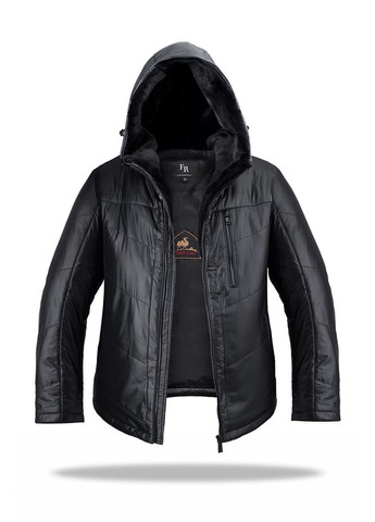 Чорна зимня куртка на верблюжої вовни чоловіча wf 2118 чорна Freever
