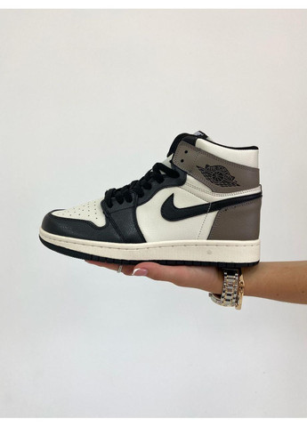 КРОССОВКИ ЖЕНСКИЕ NIKE AIR JORDAN 1 RETRO TWO DARK MOCHA V3 НАЙК АИР ДЖОРДАН No Brand белые демисезоны (368867381)