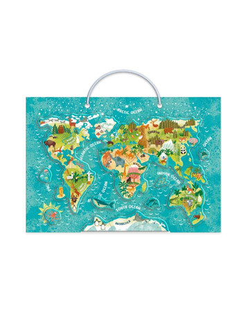 Детская магнитная карта мира животных 200267, 36 элементов DoDo Toys (365310104)