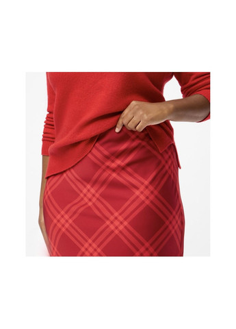 Красная в клетку юбка J.Crew