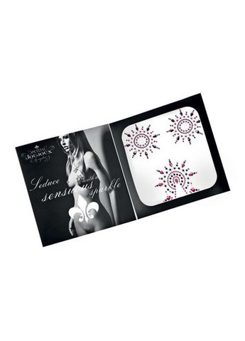 Пест з кристалів Gloria set of 3-Black / Pink, прикраса на груди і вульву Petits Joujoux (297865716)