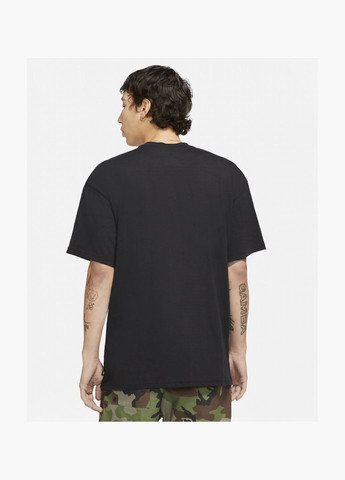 Черная футболка унисекс m nk sb tee logo black dc7817-010 Nike