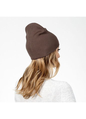 Шапка бини женская вискоза коричневая ЭЛИЗАР LuckyLOOK 584-365 (322790543)