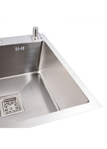 Кухонна мийка нержавійка CM 78*50C R Handmade з поглибленою полицею (3,0/0,8) Valeso (343051722)