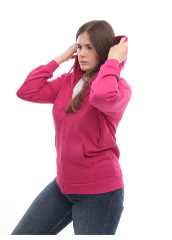 Толстовка жіноча рожева на блискавці Cracpot Приталена (302879192)