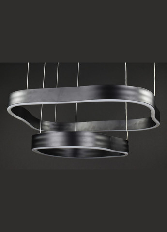 Люстра світлодіодна підвісна LED світильник для квартири на стелю лед 28138 Чорний 15-170х53х56 см. Sunnysky (364494673)