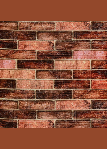 Самоклеящаяся 3D панель под коричневый катеринославский кирпич 19600x700x3мм SW-00001469 Sticker Wall (329897965)