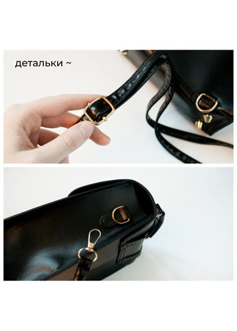 Портфель елегантний класичний з екошкіри у стилі лоліти кокетт ретро вінтажний базовий вмістовний стильний трендовий азійський No Brand (311600850)