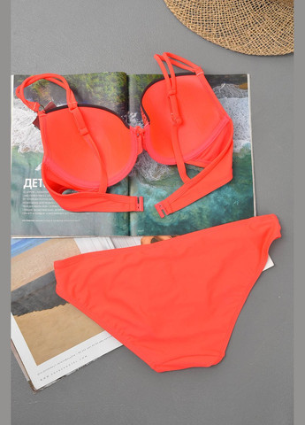 Помаранчевий літній купальник жіночий помаранчевого кольору чашка e бікіні Let's Shop