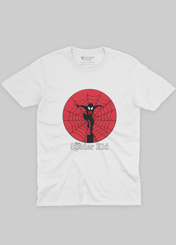 Біла демісезонна футболка для хлопчика з принтом супергероя - людина-павук (ts001-1-whi-006-014-059-b) Modno