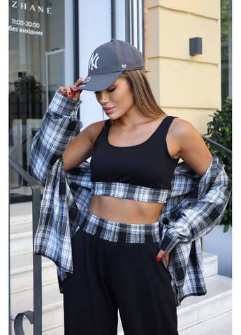 Костюм 3-ка в клітку з фланелі та двонитки (розмірна сітка в описі) ❤️ DK/DL Мода без кордонів (362188854)