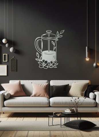 Декоративне панно з дерева, настінний декор для дому "Заварник", оригінальний подарунок 70х53 см Woodyard (292012906)