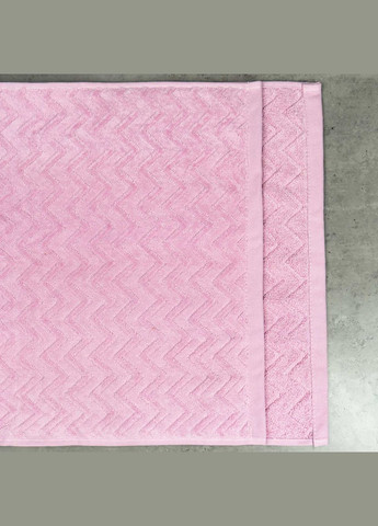 GM Textile набор махровых полотенец жаккардовых с велюром 3шт 50x90см, 50x90см, 70x140см 550г/м2 () розовый производство -