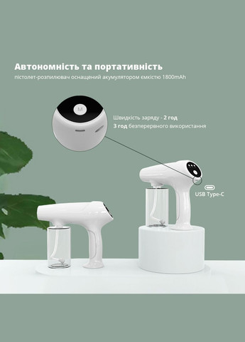 Ручной портативный распылитель для дезинфектора Nano Spray Machine F8. Для быстрой дезинфекции помещений No Brand (347590427)