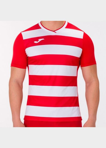 Красная футболка футбольная europa iv красная с белыми полосками 101466.602 с коротким рукавом Joma Модель