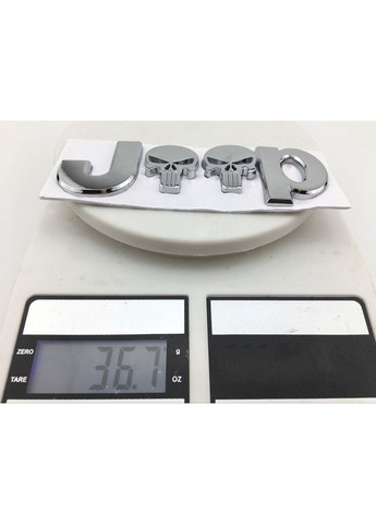 Эмблема надпись 135х45мм ХРОМ металл (на скотче) Jeep (369610342)